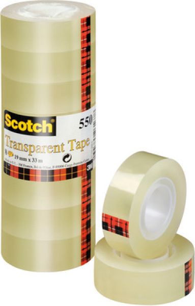 Scotch tape 550 19mmx33m 5501933k transparent, reissfest - Scotch-5501933k-3134375261418
