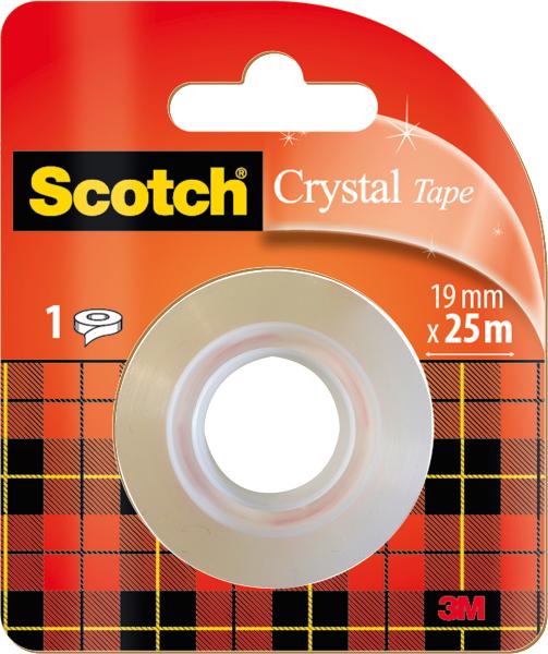 Scotch rolle crystal 600 19mmx25m 6-1925r transparent - Scotch-6-1925r-0051131592070