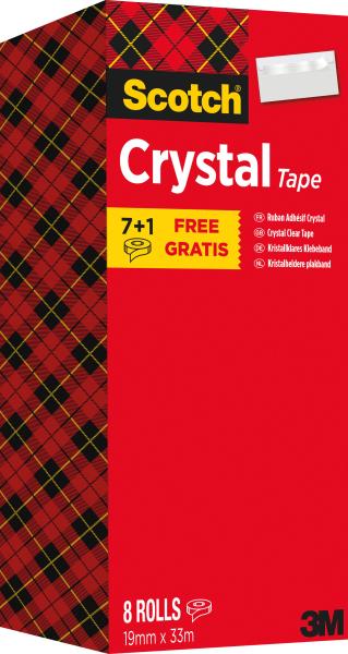 Scotch crystal clear 600 19mmx33m 6-1933r8 transparent 8 stück - Scotch-6-1933r8-4046719362332-02.jpg