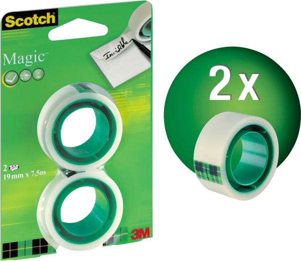 Scotch magic tape 810 19mmx7,5m 8-1975r2 transparent 2 rollen - Scotch-8-1975r2-4001895256417-03.jpg