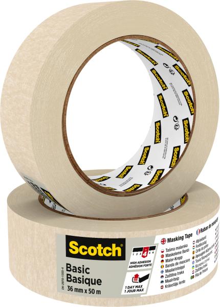 Scotch abdeckband basic 36mmx50m basic3650 beige - Scotch-basic3650-4054596726628-02.jpg