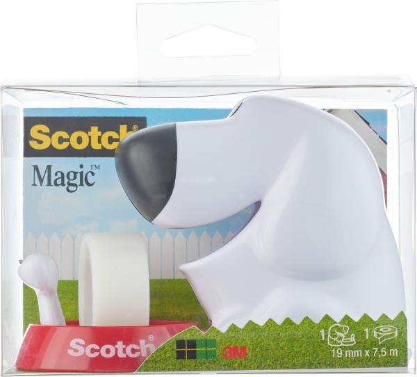 Scotch dispenser hund weiss c31 inkl.1 rol.magic 810 19mmx7.5m - Scotch-c31-4046719743193-02.jpg