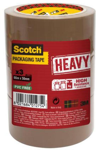 Scotch verpackungsband 50mmx66m hv.5066.t3.b. braun 3 rollen - Scotch-hv5066t3b-8021684012754
