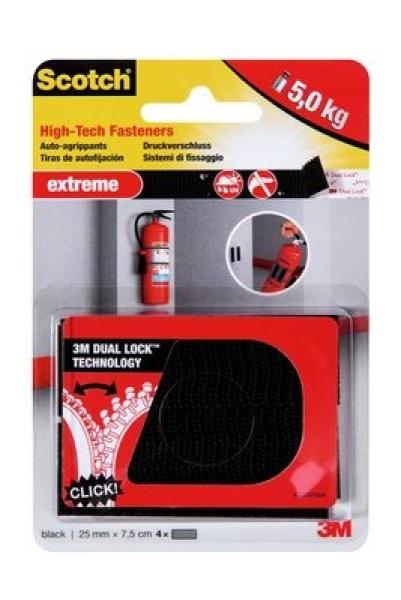 Scotch druckverschluss 25x75mm rf6731 extreme, schwarz 4 stück - Scotch-rf6731-4054596045385