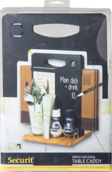 Securit kreidetafel tablecaddy cad-te teak 34.5x22x20cm - Securit-cad-te-8719075283097