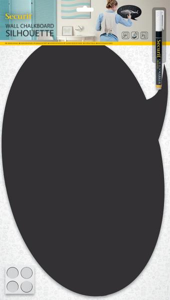 Securit kreidetafel bubble fb-bubble schwarz 27.3x47x0.3cm - Securit-fb-bubble-8718226499714