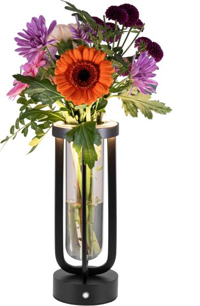 Securit tischleuchte florence lp-fl-bl schwarz, akku, dimmbar - Securit-lp-fl-bl-8720663161284