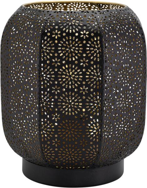 Securit dekoleuchte marrakech lp-ma-bl schwarz/gold, akku, dimmbar - Securit-lp-ma-bl-8720663161062
