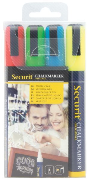 Securit kreidestift 2-6mm sma510-v4 ass. 4 stück - Securit-sma510-v4-8718226491169