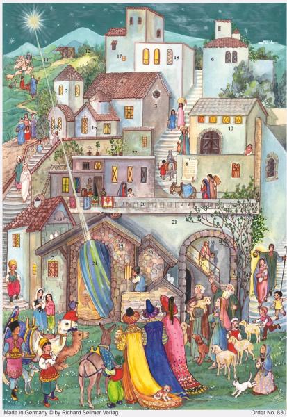Sellmer adventskalender 800 830 heilige drei könige in bethle - Sellmer-830-4025985808300