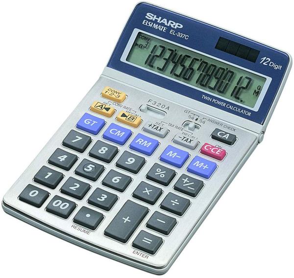 Sharp tischrechner 337c 12-stellig - Sharp-337c-4974019022758