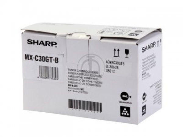 Sharp toner schwarz mx-c30gtb mx-c301w 6000 seiten - Sharp-mx-c30gtb-4974019774343