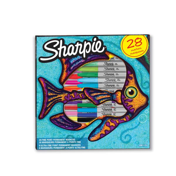 Sharpie permanent marker sharpie set 2061125 fish 28 stk. - Sharpie-2061125-3026980611255