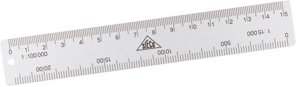 Sieco kartenmassstab 15cm 116015 alu - Sieco-116015-7640114380129