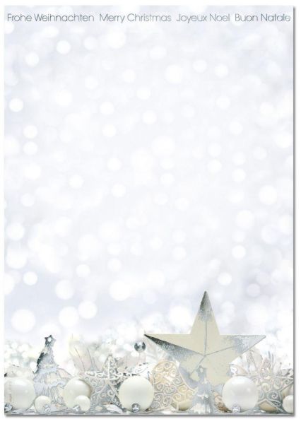 Sigel design paper dp013/w white stars 90g,25 stück - Sigel-dp013-w-4004360843495