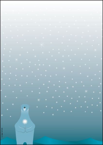 Sigel weihnachts-motiv-papier a4 dp259 polar bear with candle - Sigel-dp259-4004360795541