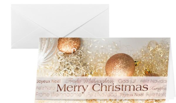 Sigel weihnachts-karten christmas a4 ds029 glitter 2/3 mit umschlägen - Sigel-ds029-4004360835797