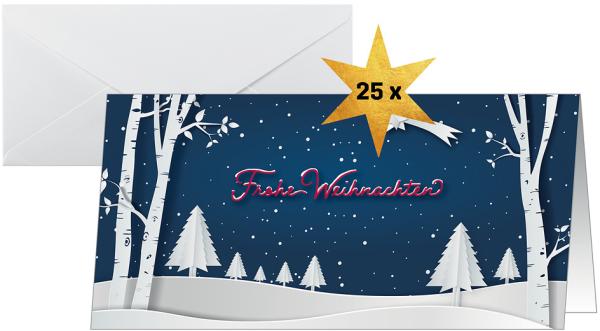 Sigel weihnachtskarten dl ds087 pop up winterlandschaft 25 stk - Sigel-ds087-4004360786426