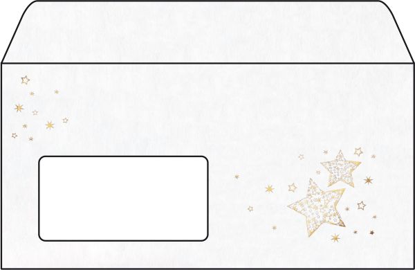Sigel weihnachts umschläge c6/5 du045/w golden glow 50 stück - Sigel-du045-w-4004360843389