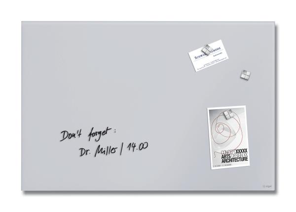 Sigel magnettafel glas artverum gl516 matt, hellgrau 60x40cm - Sigel-gl516-4004360794759