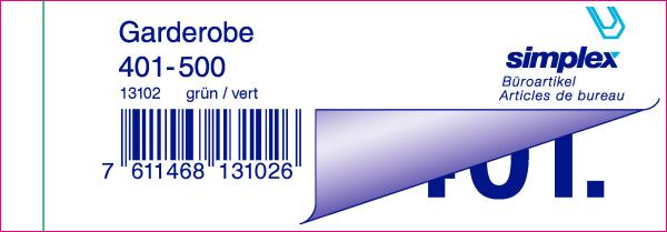 Simplex garderobenblock 401-500 13102 grün 100 blatt - Simplex-13102-7611468131026-02.jpg