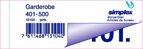 Simplex garderobenblock 401-500 13104 pink 100 blatt - Simplex-13104-7611468131040-02.jpg