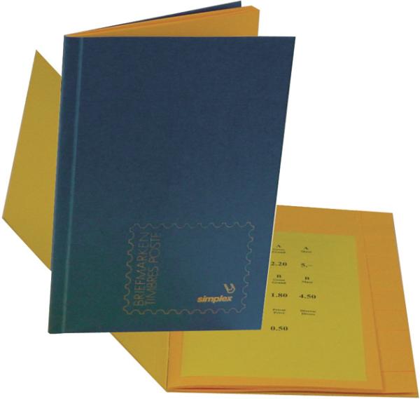 Simplex briefmarkenbuch 17,5×24cm 18470 gelb - Simplex-18470-7611468184701