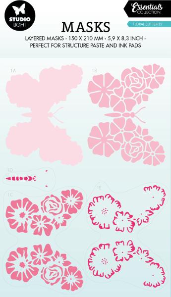 Sizzix maske 15x21x0.1cm mask170 schmetterling - Sizzix-mask170-8713943139578