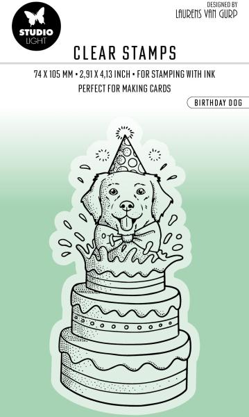 Sizzix klarischtstempel birthday dog stamp410 9.6x4.5x0.3cm - Sizzix-stamp410-8713943141076