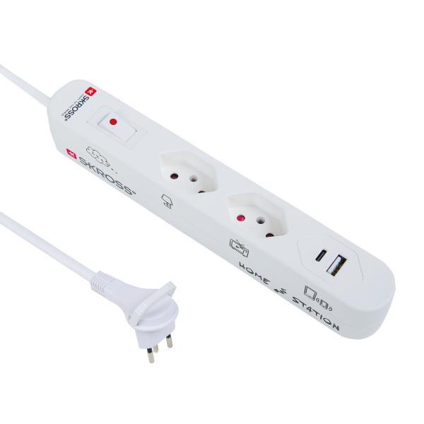 Skross home station usb-c retail wht 69.21350 2x t13,1x usb-c + 1x usb-a - Skross-6921350-7611453213508
