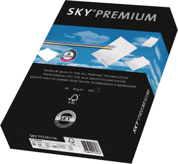 Sky premium papier a3 88151279 80g, weiss 500 blatt - Sky-88151279-7318761069918