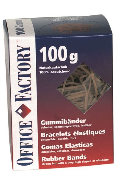 Smart office gummibänder 80mmx3mm 601132 naturkautschuk 100g - Smart-office-601132-7640105740178