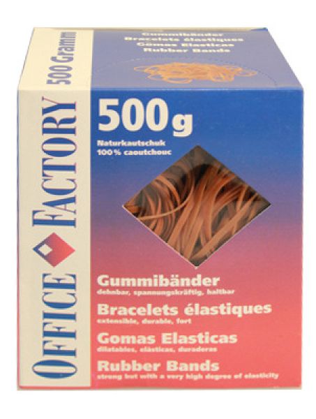 Smart office gummibänder 80mmx3mm 605532 naturkautschuk 500g - Smart-office-605532-7640105740154