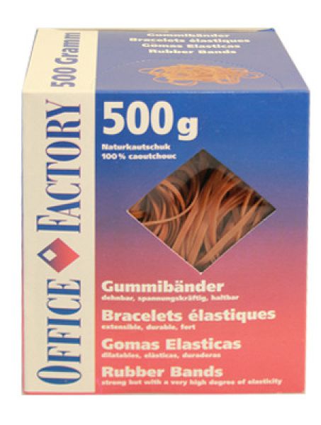 Smart office gummibänder 125mmx3mm 605535 naturkautschuk 500g - Smart-office-605535-7640105740215