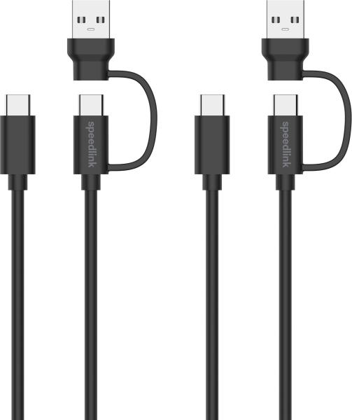 Speedlink stream play&charge cable set sl-460101-bk usb-c,a to usb-c,black - Speedlink-sl-460101-bk-4027301690996