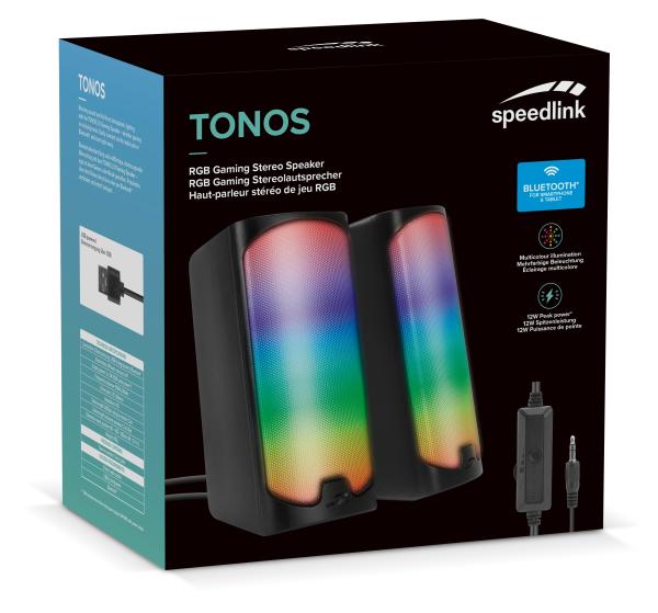SPEEDLINK TONOS Gaming Speaker SL-810009-BK RGB, Stereo, Black