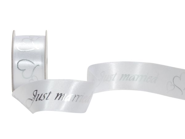 Spyk band cubino 25mmx3m 0157.2554 weiss-silber just married - Spyk-01572554-7611475167834
