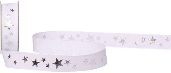 Spyk band cubino Étoiles 1031.1654 16mmx3m weiss-silber - Spyk-10311654-7611475268357