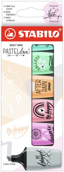Stabilo boss mini pastell 2.0 07/06-29 etui 6 stk. - Stabilo-07-06-29-4006381577007