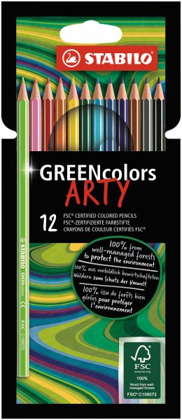Stabilo farbstift arty 106019112 greencolors, 12 stück - Stabilo-106019112-4006381547246