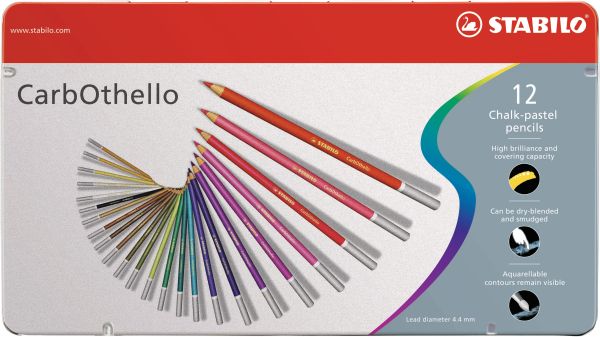 Stabilo carbothello pastellkreidestift 1412-6 12 farben - Stabilo-1412-6-4006381279574