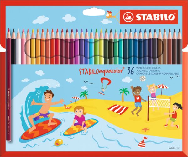 Stabilo farbstift aquacolor 2,8mm 16366 kids design 36 stück - Stabilo-16366-4006381483698