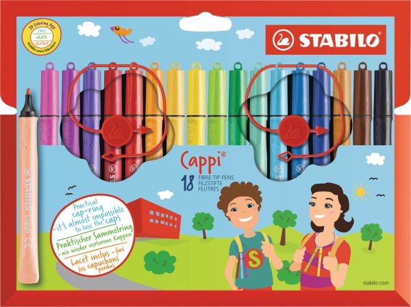 Stabilo cappi fasermaler 1mm 168/184 etui 18 stück - Stabilo-168-184-4006381483735