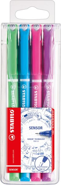Stabilo fineliner sensor 189 0.3mm 189/4-01 4 farben - Stabilo-189-4-01-4006381491921