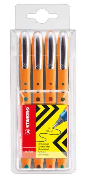 Stabilo roller worker 0,5mm 2018/4 4-farben - Stabilo-2018-4-4006381197854