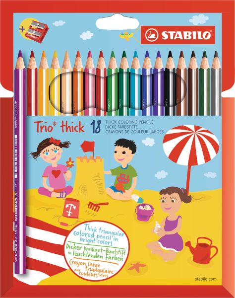 Stabilo farbstifte trio 203/218 etui, m. spitzer 18 stück - Stabilo-203-218-4006381357784