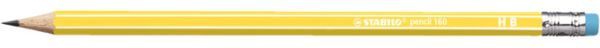 Stabilo bleistift 160 mit gummi hb 2160/05hb gelb - Stabilo-2160-05hb-4006381504652