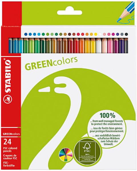 Stabilo farbstifte greencolors 24026019 24 farben - Stabilo-24026019-4006381390682