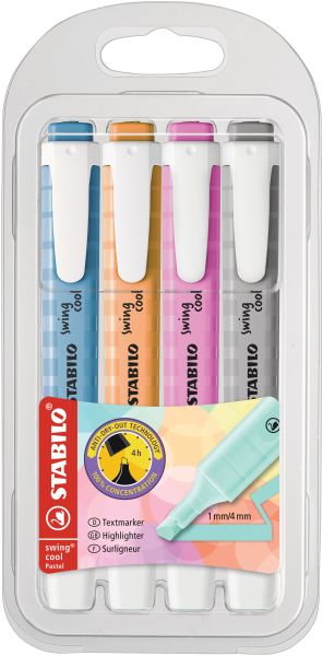 Stabilo swing cool leuchtmarker 1-4mm 275/4-08-2 4 farben - Stabilo-275-4-08-2-4006381573108