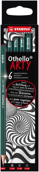 Stabilo bleistifte othello arty soft 282/6-21-1-2 4b, 3b, 2b 6 stück - Stabilo-282-6-21-1-2-4006381567008